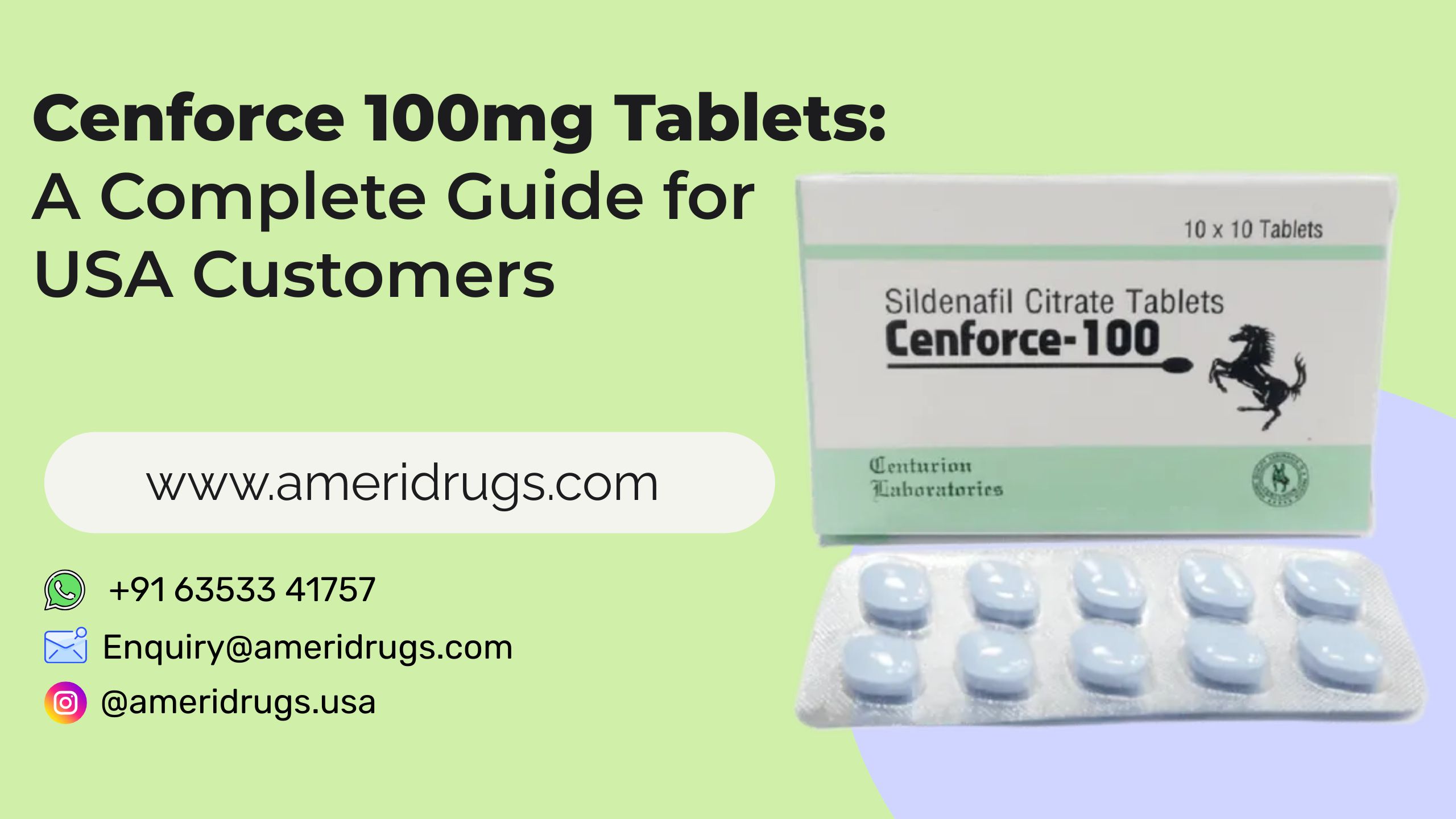 Cenforce 100mg Tablets : A Complete Guide for USA Customers